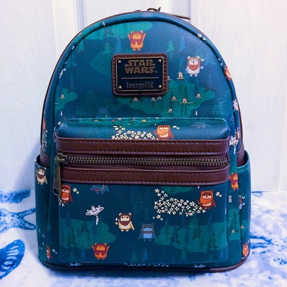 NWT 🌲 Loungefly Star Wars Ewok Forest Backpack